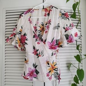 Old Navy - Tropical Floral Linen Top
